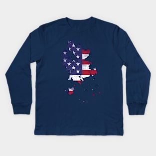 American Flag - Art Kids Long Sleeve T-Shirt